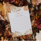 両親のための小さなカボチャの赤ちゃんシャワーアドバイス 招待状