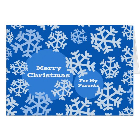 両親のクリスマス、スノーフレークデザインモダン、 (正面横)