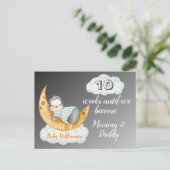 両親のベビーカウントダウンペンギン ポストカード (スタンド正面)