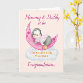 両親のママとパパがピンクに カード (黄色い花)