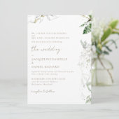 両親の夢のような水色の結婚葉 招待状 (スタンド正面)