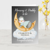 両親の母と父が白になることを期待 カード (黄色い花)