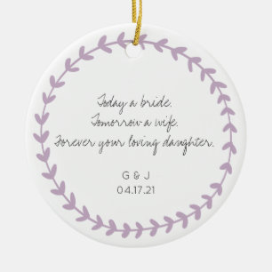 両親の母親、花嫁の父親、感謝の贈り物 セラミックオーナメント
