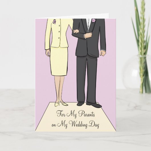 両親の結婚式のお礼カード サンキューカード (正面)