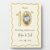 両親の結婚10周年記念写真 フォトプラーク (正面)