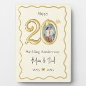 両親の結婚20周年記念写真 フォトプラーク (正面)