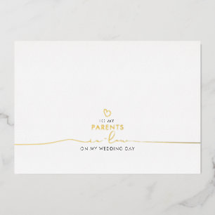 両親の義理の結婚言葉に 箔招待状