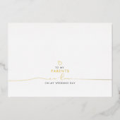 両親の義理の結婚言葉に 箔招待状 (正面)