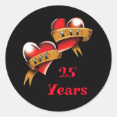 両親の記念日パーティー ラウンドシール (正面)