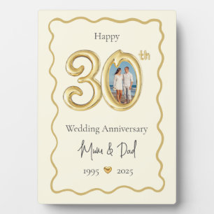 両親の30周年記念写真 フォトプラーク