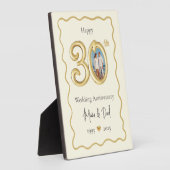 両親の30周年記念写真 フォトプラーク (側面)