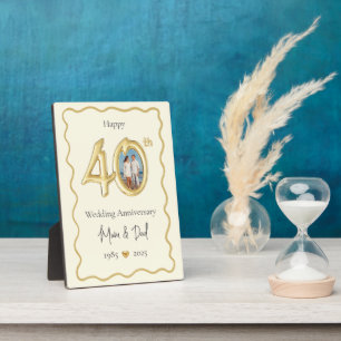 両親の40周年結婚記念写真 フォトプラーク