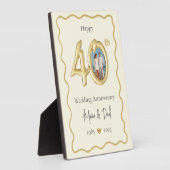 両親の40周年結婚記念写真 フォトプラーク (側面)
