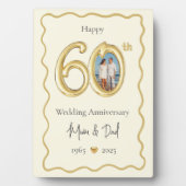 両親の40周年記念写真 フォトプラーク (正面)