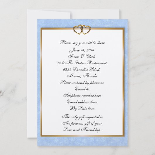 両親の50周年パーティー招待状 招待状 (裏面)