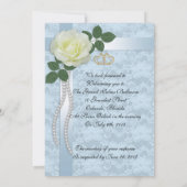 両親の50周年記念パーティー　青いレース、バラ 招待状 (裏面)