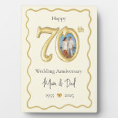 両親の70周年結婚記念写真 フォトプラーク (正面)