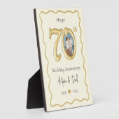 両親の70周年結婚記念写真 フォトプラーク (側面)