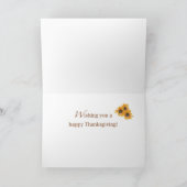 両親は感謝祭ひまわり恵み カード (内部)