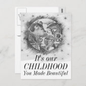 両親は私たちの世界を美しいはがきを作る ポストカード (正面/裏面)