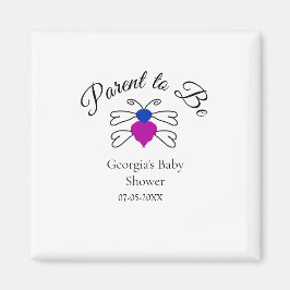 両親は青ピンクの赤ちゃんシャワー蜂蜜の文字 マグネット