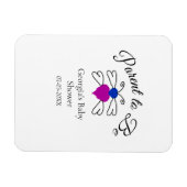 両親は青ピンクの赤ちゃんシャワー蜂蜜の文字 マグネット (横)