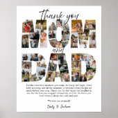 両親へのプレゼント フォトコラージュ 家族写真 ポスター (正面)