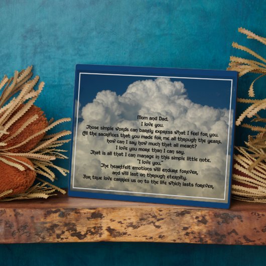 両親への愛の手紙 フォトプラーク (側面)