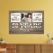 両親への特別な50周年記念ギフト キャンバスプリント (インサイチュ (リビング))