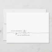 両親への結婚式の朝のキュートなメッセージ (正面)