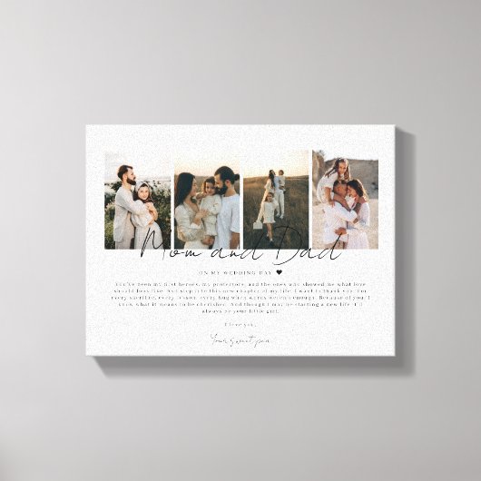 両親への結婚記念日のプレゼント キャンバスプリント (正面)