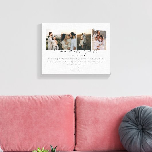 両親への結婚記念日のプレゼント 結婚式の日に両親へ キャンバスプリント (インサイチュ (リビング))