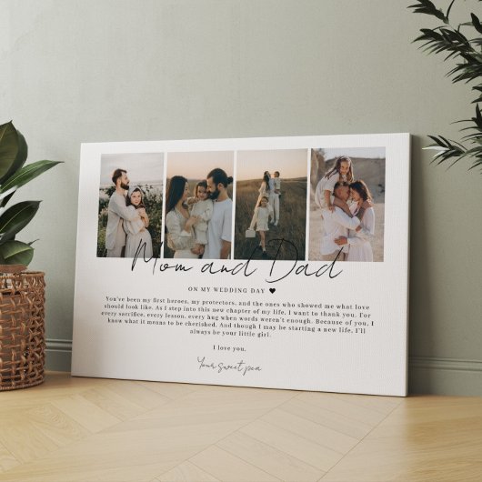 両親への結婚記念日のプレゼント 結婚式の日に両親へ キャンバスプリント