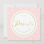 「両親へ」ウェディングデー 招待状 (正面)