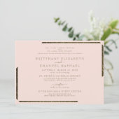 両親も輝く ブラッシュ & ゴールドの結婚式 招待状 (スタンド正面)