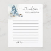 両親をカードにする冬の松の木のアドバイス (正面)