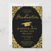 両親フォーマルからの写真卒業発表 招待状 (正面)