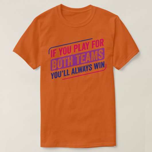 両遊チーム用BiプライドバイセクシュアルBisexuali Tシャツ (デザイン正面)
