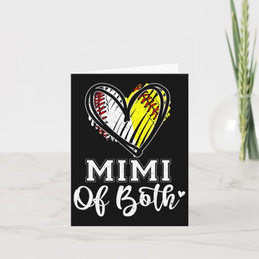 両野球ソフトボールおばあちゃんの母の日の美美 カード (正面)