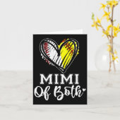 両野球ソフトボールおばあちゃんの母の日の美美 カード (黄色い花)