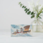 両面おもしろいでやる気を起こさせるなスピーカーのパイロット旅行 名刺 (スタンド正面)