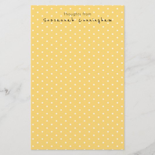 両面おもしろい水玉模様パターン名前をカスタムする 便箋 (正面)