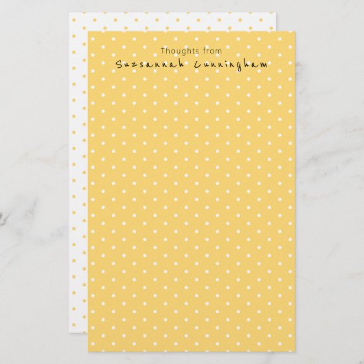 両面おもしろい水玉模様パターン名前をカスタムする 便箋 (正面/裏面)