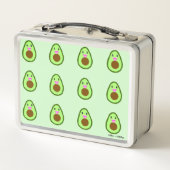 両面かわいいかわいいアボカド食べ物のアボカドは私の才能 メタルランチボックス (裏面)