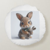 両面かわいいバニー枕 ラウンドクッション (裏面)