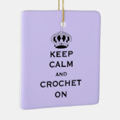 両面に保おけるラベンダー焼き セラミックオーナメント (右)