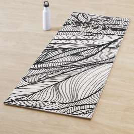両面に手描きの線画が特徴のヨガマット ヨガマット