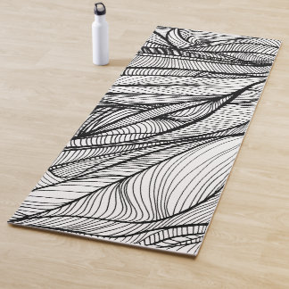 両面に手描きの線画が特徴のヨガマット ヨガマット