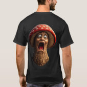 両面に描かれた髭を生やしたキノコの男が絶叫 Tシャツ (裏面)
