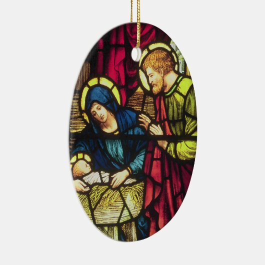 両面の出生のクリスマスのオーナメント セラミックオーナメント (右)
